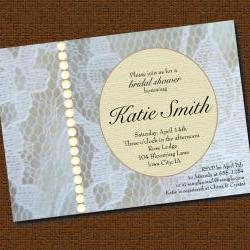 Printable Lace And Buttons Bridal Shower Invitation on Luulla